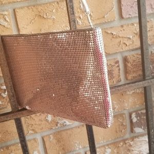 (Sold)Whiting & Davis Pink Evening Crossbody Bag